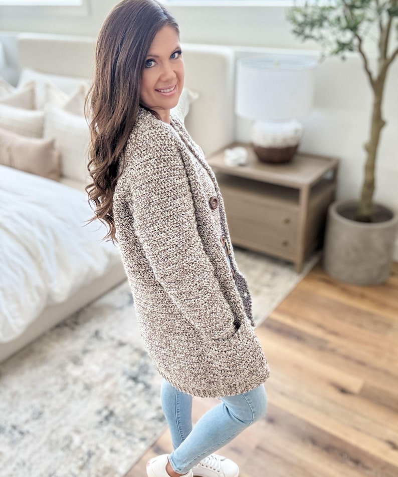 CROCHET PATTERN & VIDEO/ Everyday Ragg Cardigan, Oversized Cardigan Pattern, Cozy Cardigan, Sizes Xs-5X, Pdf, Crochet Cardigan Pattern