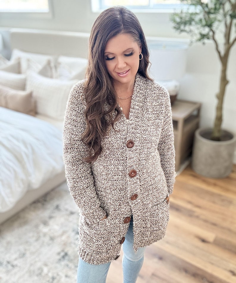CROCHET PATTERN & VIDEO/ Everyday Ragg Cardigan, Oversized Cardigan Pattern, Cozy Cardigan, Sizes Xs-5X, Pdf, Crochet Cardigan Pattern